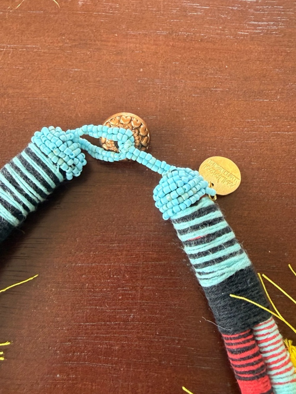 Maliparmi Multicolor Beaded Tassel Statement Necklace - Picture 3 of 3